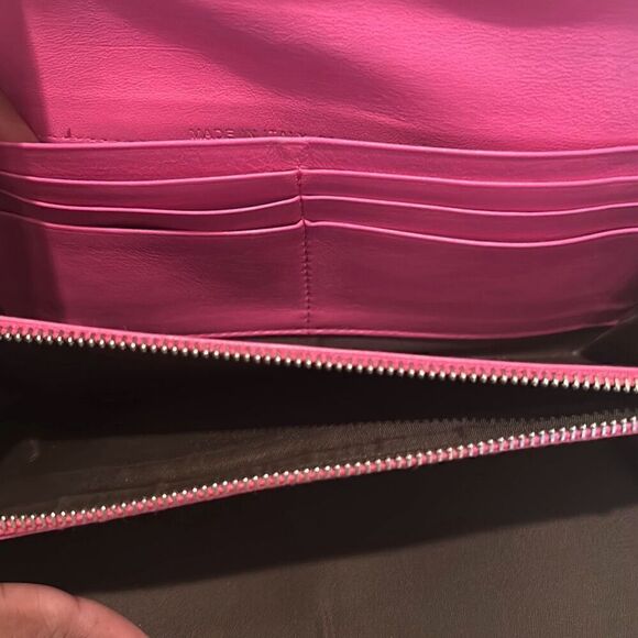 Dior Women's Ultimate Continental Long Wallet Red Patent Logo Embossed Trendy - Picture 7 of 15